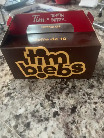 Tim Biebs Justin Bieber Tim Hortons limited edition box, View more