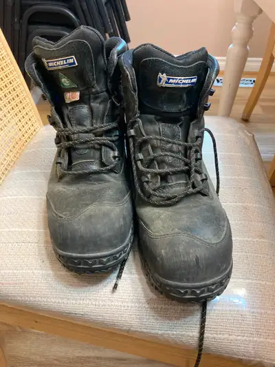 Mens sz 12 Michelin CSA Approved Steel Toed Work Boots, View more