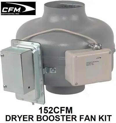 CFM DVK100B-PM Dryer Booster Fan Kit, 4", with Mounted Pressure, View more