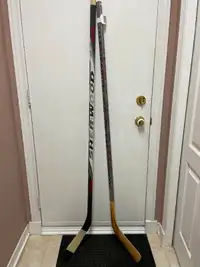 2 NEW Hi-end Hockey Sticks (L/ R), Hockey Glove, Helmets, Elbow