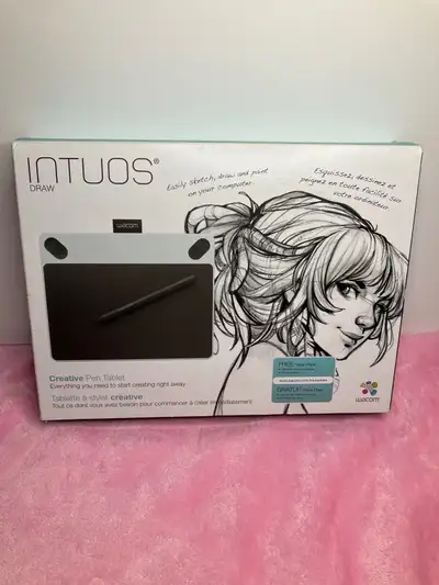 Cash only Je vends une tablette à stylet Wacom Intuos Draw, parfaite pour les artistes numériques dé...