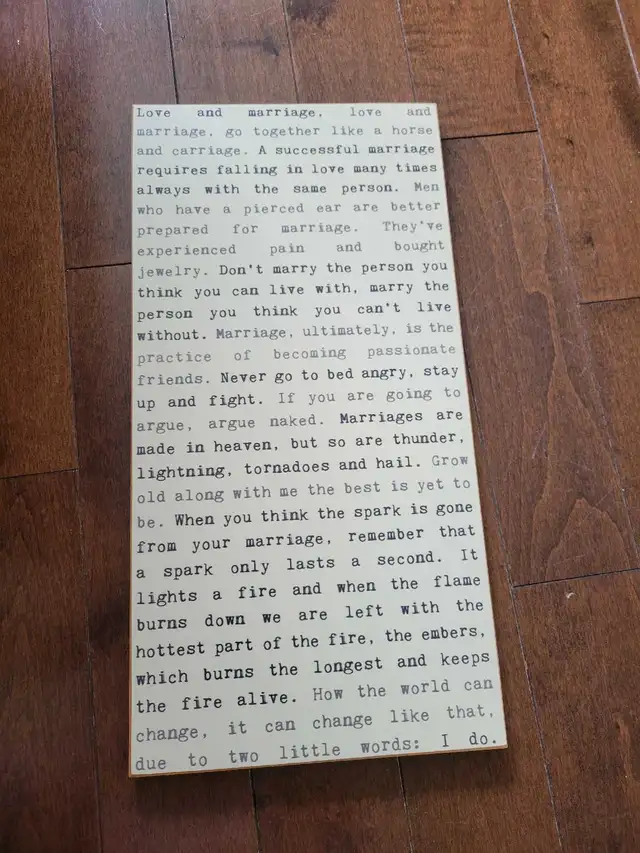 Cedar Mountain Studios Marriage Typewriter Picture. art in Arts & Collectibles in Hamilton - Image 6