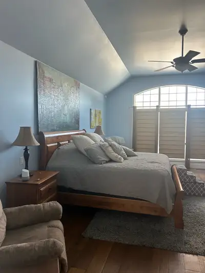 Spacious master suite with generous ensuite and den/office. Breakfast and light housekeeping include...