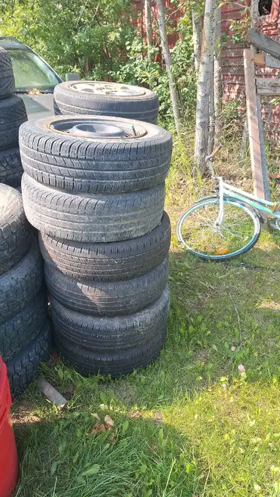 Some are with rims Some with out some are still good and some tires are not good but rims are ok For...