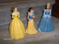 Disney Princesses, Lot of Three 8 Inch Tall Figures