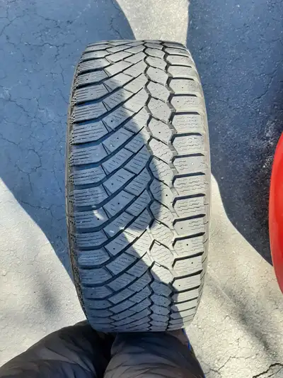 Four Nord Frost snow Tires and rims. Tires are half worn. Rims are off a 2017 civic