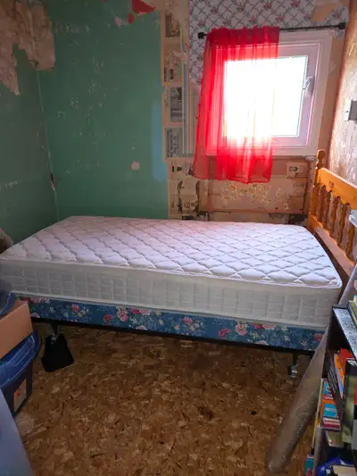 Twin bed and mattress, View more