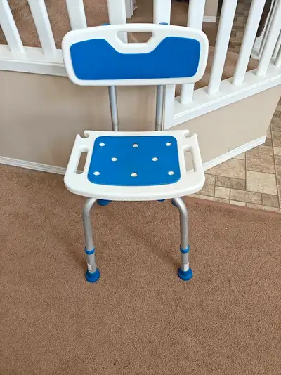 PCP 7103 Aluminum/Blue Padded Portable Bathroom Safety Seat, View more