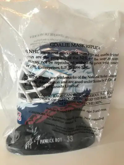 Patrick Roy Colorado Avalanche Mcdonald's NHL Hockey Goalie Mask, View more