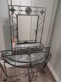 Console Mirror and table set 