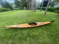 Hand crafted wooden kayak 