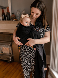Lin porte-bébé à anneaux True North Linen Baby Sling Carrier
