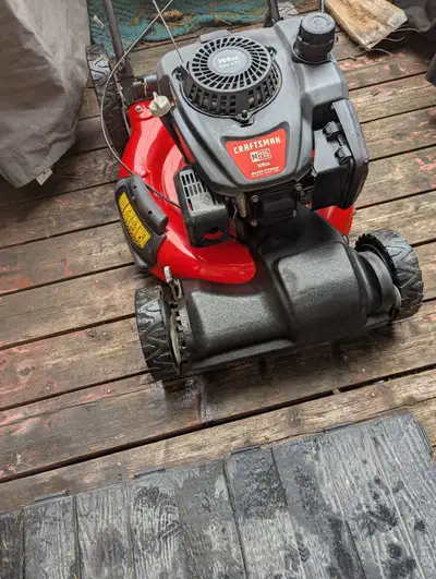 This unit is on sale at Rona for $549..99 right now. Used one season. 21" cut Self propelled Starts...