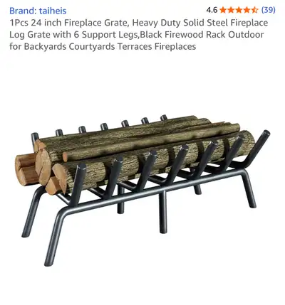 24 inch Fireplace Grate/Rack, View more