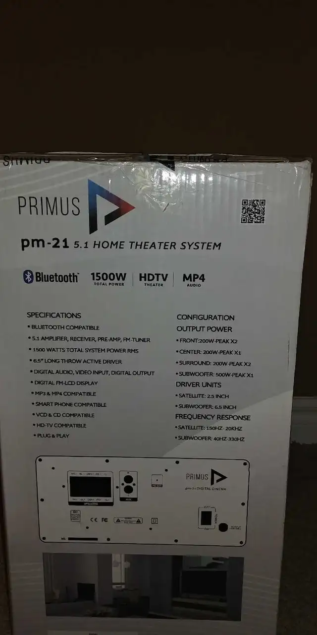 HOME THEATRE SYSTEM - Primus 5.1  - NEW in Stereo Systems & Home Theatre in Calgary - Image 3