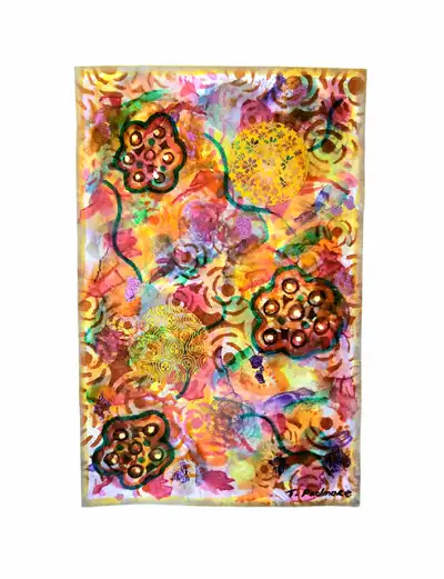'Cluster'. Original Mixed Media Painting made by Abstract Artist: Tracey Padmore. Artwork on Paper....