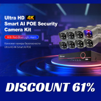 Techage 4K Security Camera System Ultra HD 8MP POE NVR Two-Way A