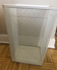 Ikea Metal Waste Basket - white