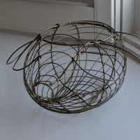 Farmhouse Wire Pig Egg Basket. Fruit Basket 
