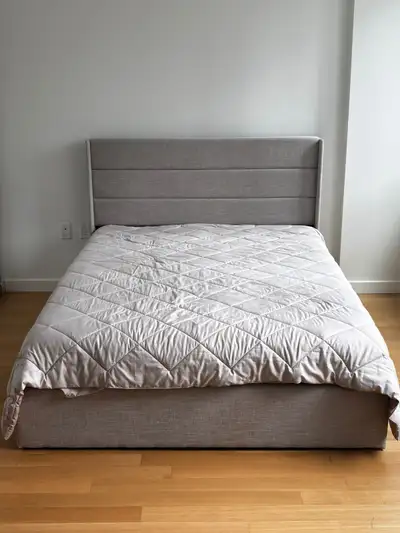Bed frame and headboard- Queen size like new!, View more