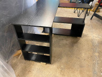 Desk, L-shaped, black