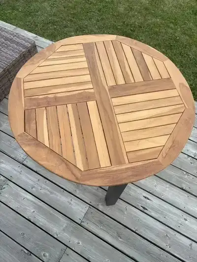 New outdoor table wood top, View more