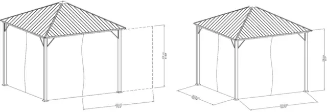 Outdoor Gazebo Curtains in Patio & Garden Furniture in Guelph - Image 3