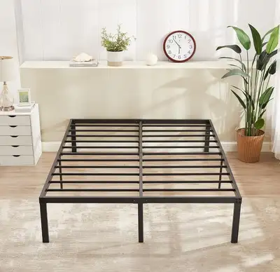 Twin XL raised 16" metal bed frame, View more