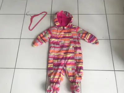 Vêtement extérieur une-pièce doublé polaire, Blanc de Blanc, fil, View more