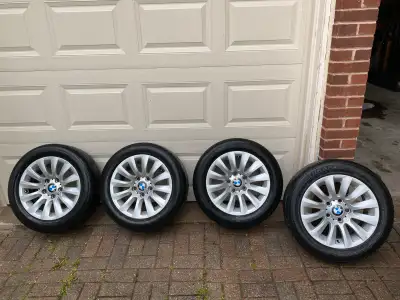 For sale is a set of used 205/55R16 tires mounted on original BMW rims, ready to bolt on and go. The...