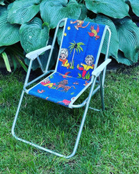 CHAISE PLIANTE DE JARDIN ENFANTS KIDS VINTAGE RÉTRO GARDEN CHAIR