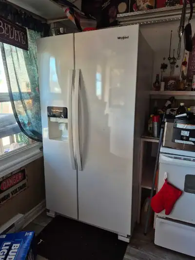 Whirlpool fridge& freezer, Ice and water dispenser, View more