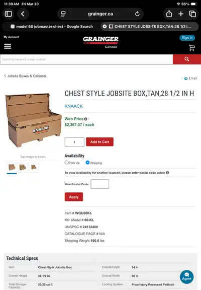 Knaack Job box, View more
