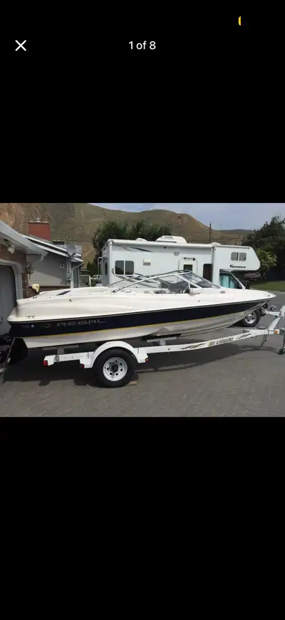 2005 Regal Boat, Bow rider-fast track hull. 18 feet long, 4.3 mercury engine, 120 operating hours. M...