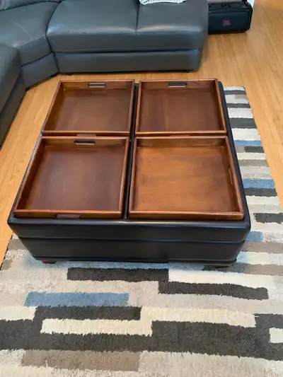 Used square storage coffee table, View more