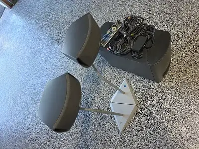 Upgrade your audio experience with this pre-owned Bose Acoustimass subwoofer with TWO Bose cinematic...