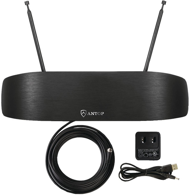 Bow Smartpass Amplified TV/FM Antenna, Black in Video & TV Accessories in Burnaby/New Westminster