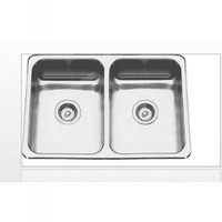 NEW Kindred D1906-1 Commercial Double Bowl Drop-In Kitchen Sink