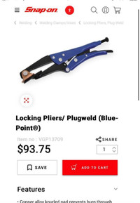 Blue point (snap on) plug weld pliers