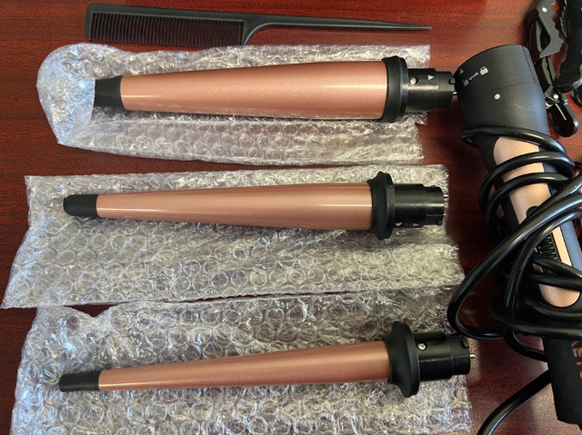 3in1 Hair Curler Wand Set for Short & Long Hair w/ Accessories in Health & Special Needs in Edmonton - Image 3