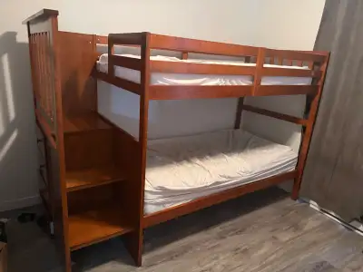 Lit enfant superpose bois erable, View more