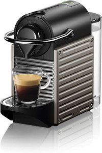 Nespresso BEC430TTN Pixie Espresso Machine, Breville, Titan