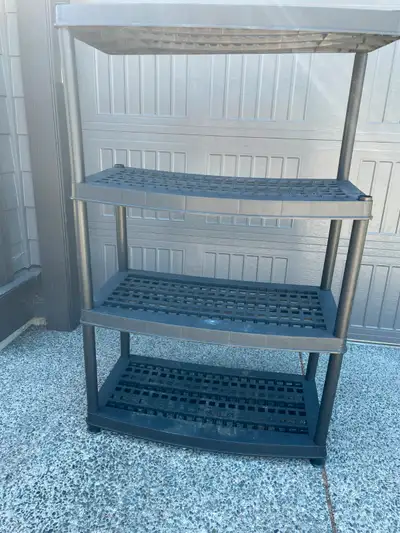 4 shelf resin plastic shelving unit, View more
