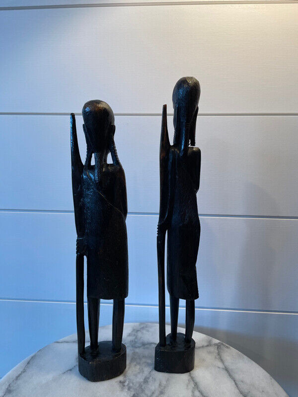 Vintage African Tribal Ebony Wood Man and Woman in Arts & Collectibles in Dartmouth - Image 4