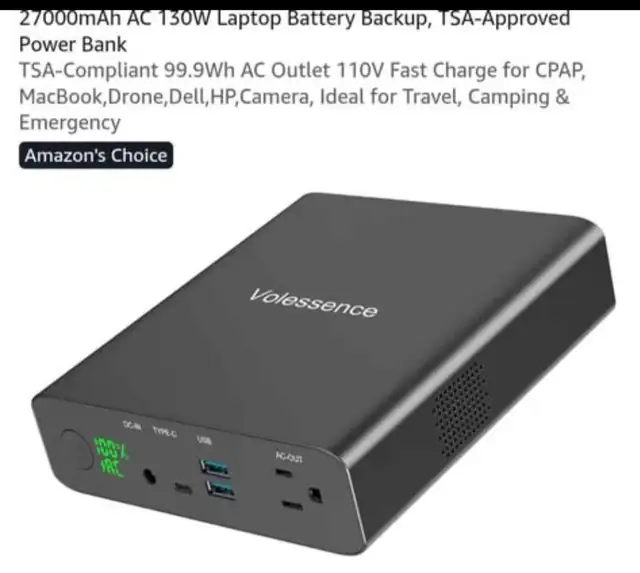 Volessence 27000mAh Laptop Power Bank in Laptop Accessories in Kitchener / Waterloo - Image 2