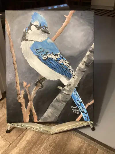 Oil Painting 16” x 20” - Blue Jay, View more