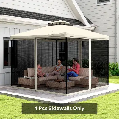 Replacement Mosquito Netting for Gazebo 10' x 10' Black Screen , View more