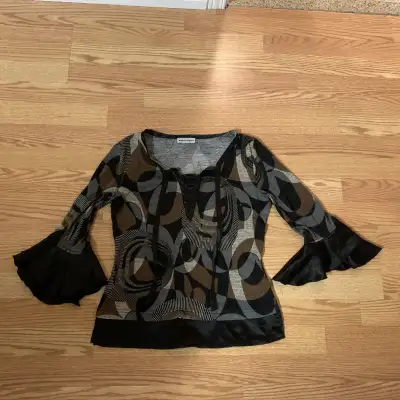 Blouse Long Sleeve Satin Cuffs Adult Size S-M - $5, View more