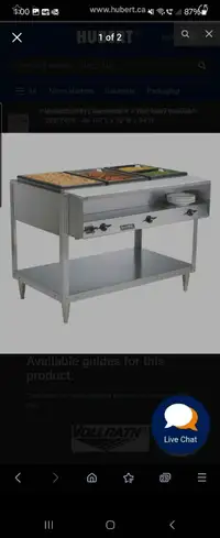Commercial steam table