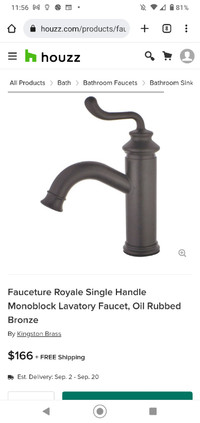 Fauceture royales single handle faucet oil rubbed bronze tap 